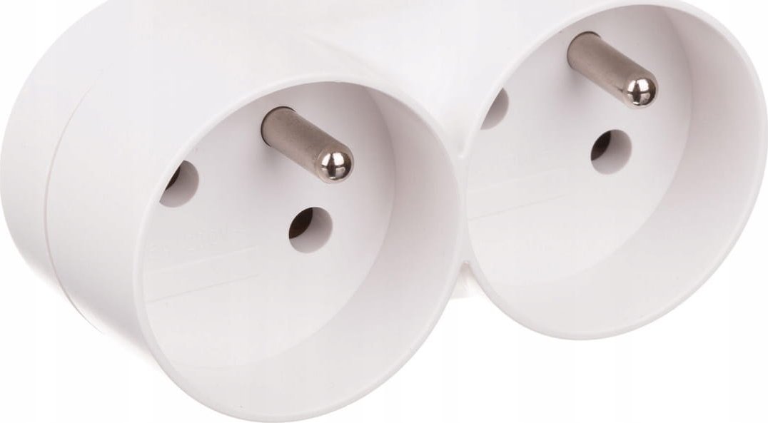 Vayox Rozgałęźnik 2 gniazdowy z uziemieniem 16A/230V Biały 3500W