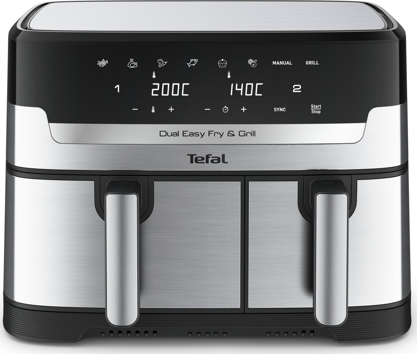 Frytkownica beztłuszczowa Tefal DualEasy Grill EY905D