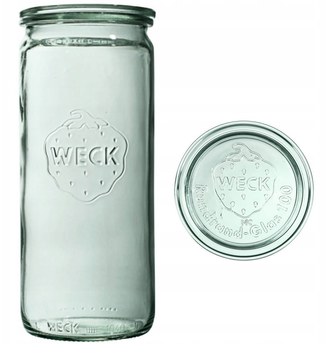 Słoik cylindryczny 1590 ml z pokrywą - op. 6 szt