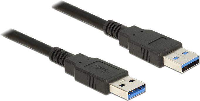 Kabel USB Delock USB-A - USB-A 2 m Czarny (85062)