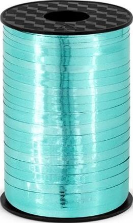 Party Deco Wstążka plastikowa metalizowana turkusowa, 5 mm uniwersalny