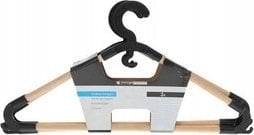 Storage Solutions Wieszak na ubrania do szafy, drewno sosnowe i wstawki z PP, 3 sztuki