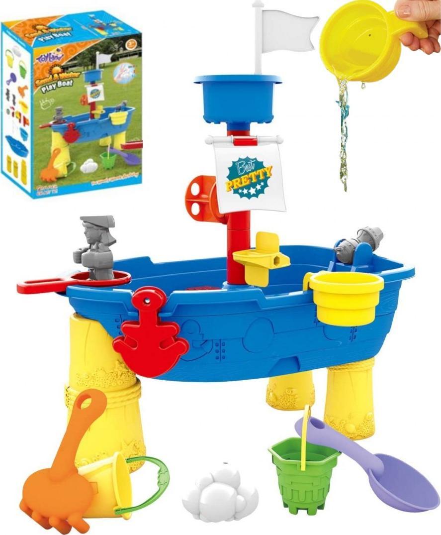 LUXMA Stolik do piasku i do wody zjeżdżalnia statek 848