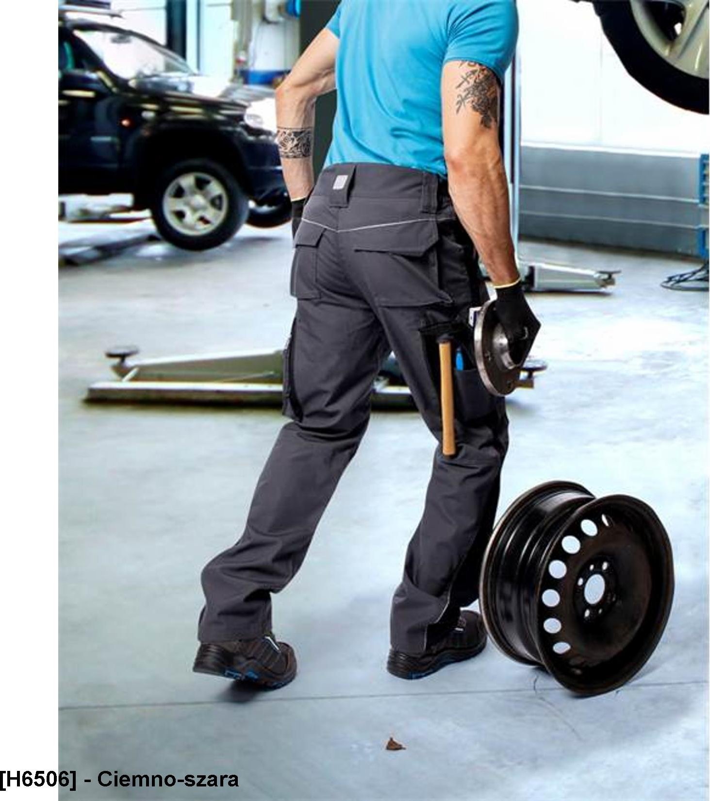 Ardon ARDON URBAN+ - spodnie do pasa 65 % poliester, 35 % bawełna, canvas, ok. 270 g/m Tabiflex - stretch, 11 kieszeni + na - Ciemno 64