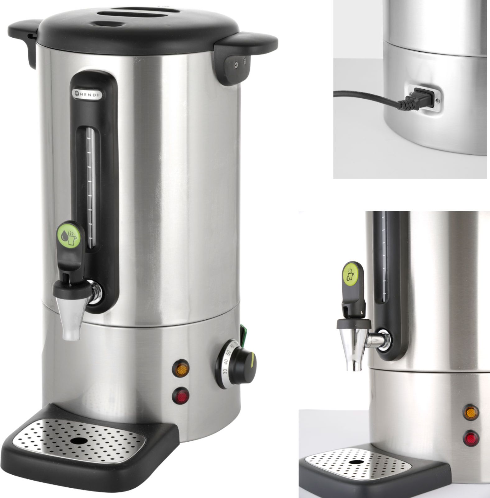 Hendi Warnik podgrzewacz do kawy z niekapiącym kranem stalowy Concept Line 10 l - Hendi 211410 Warnik podgrzewacz do kawy z niekapiącym kranem stalowy