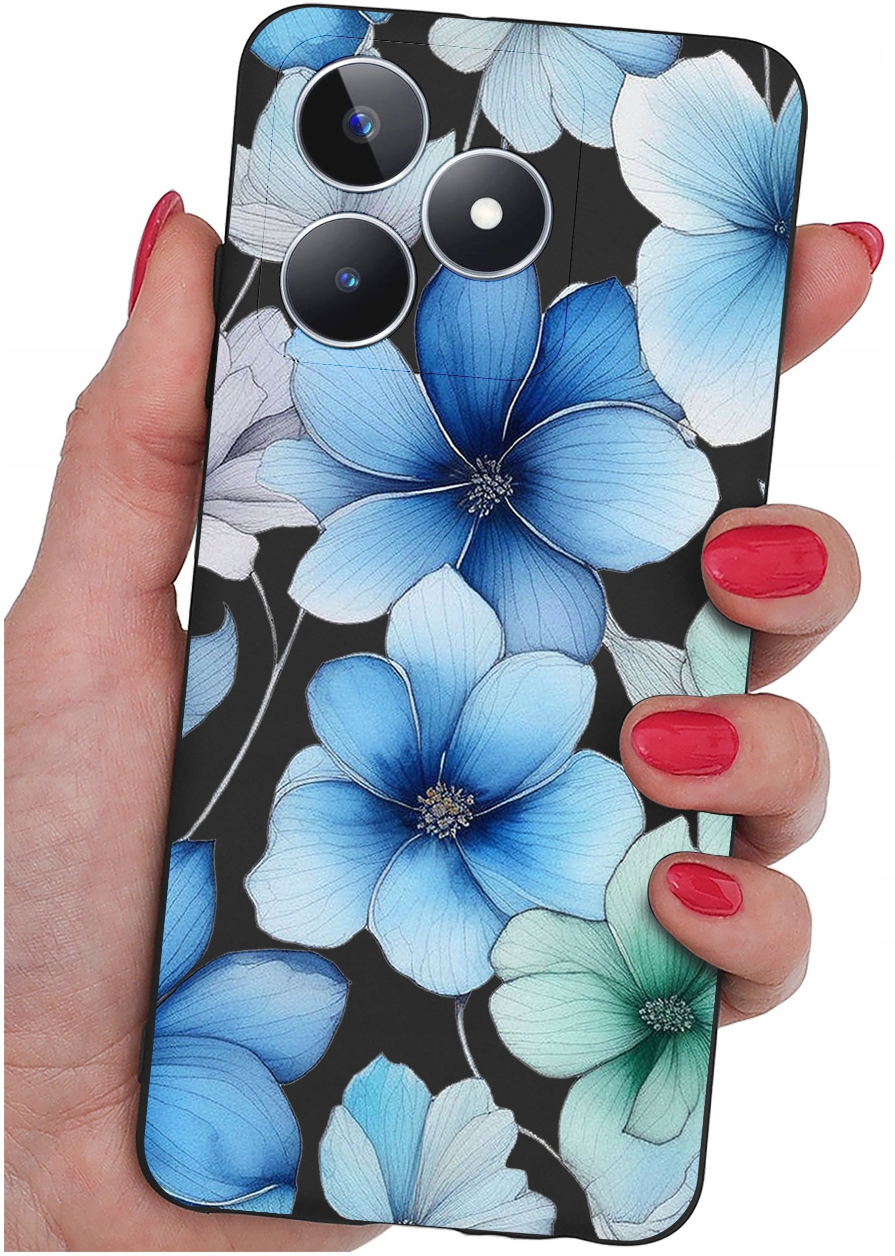 ETUI do Realme C51| C53 WZORY |SILIKONOWE MATT CASE + SZKŁO 9H