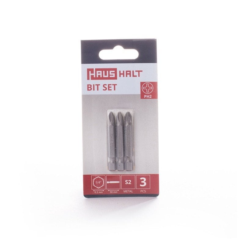 SCREWDRIVER BIT PH2X50MM 3PCS