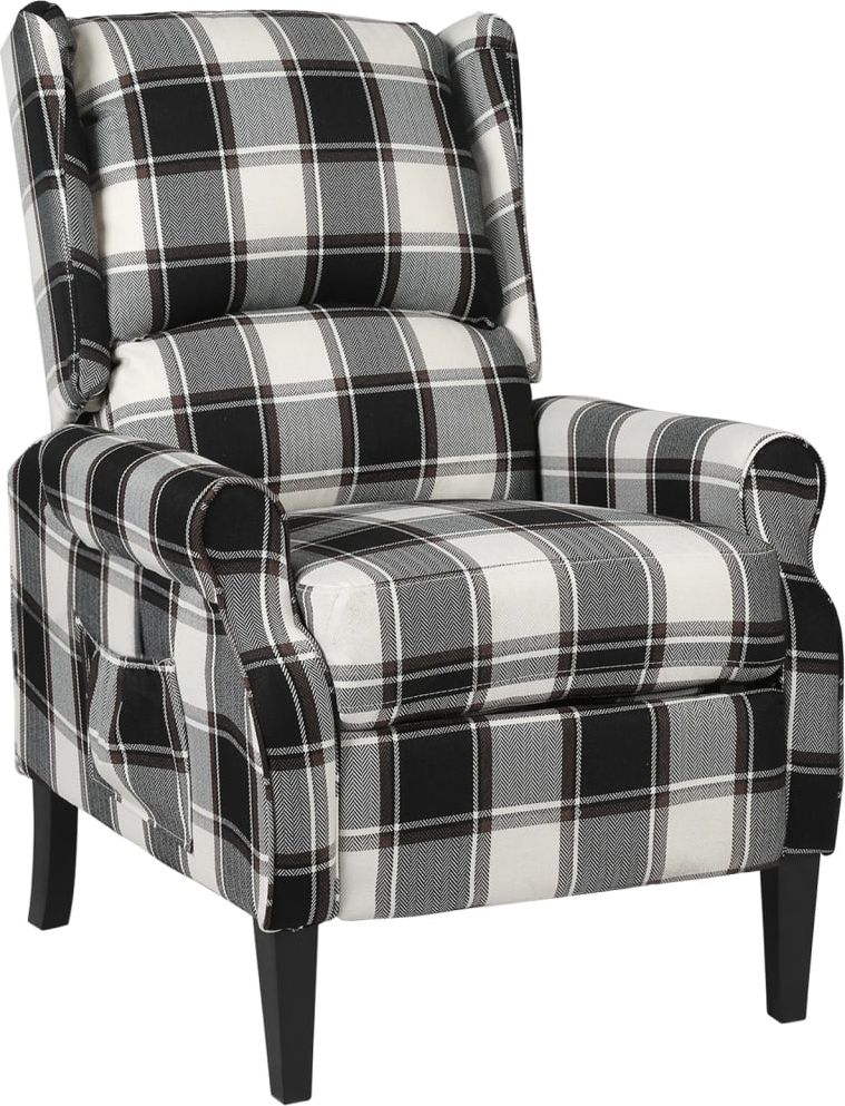 vidaXL Fotel rozkładany, kolorowy, obity tkaniną