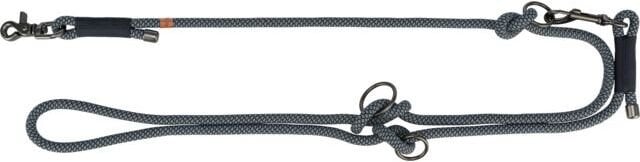 Soft Rope, smycz, dla psa, czarno/szara, nylon, S–XL: 2.00 m/o 10 mm