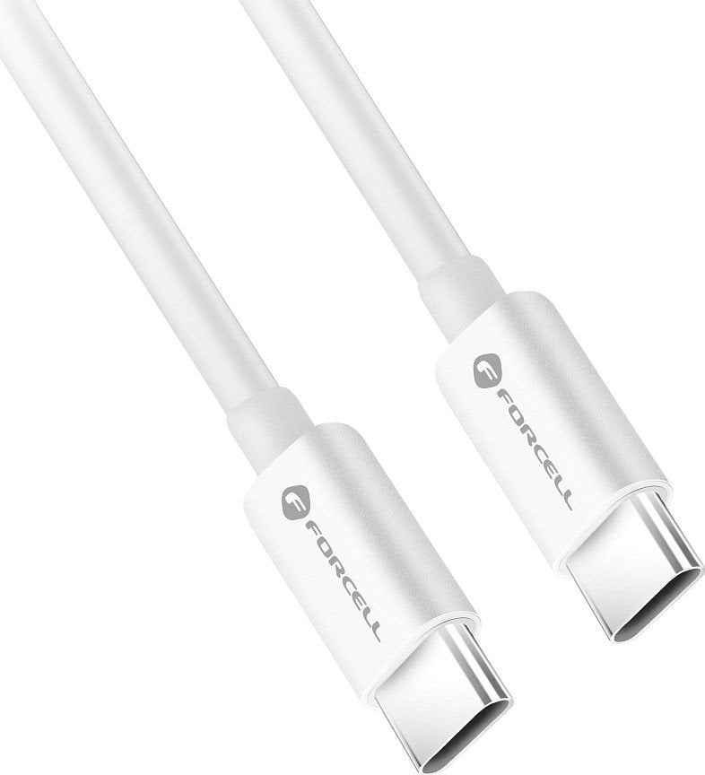 Kabel USB ForCell USB-C - USB-C 0.5 m Biały