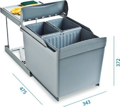 Kosz na śmieci Alveus szafkowy szary (1090336)