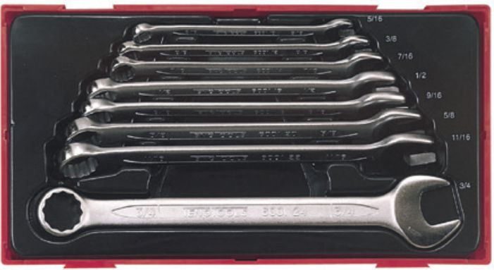 Teng Tools Zestaw kluczy płasko-oczkowych 5/16 - 3/4" 8szt. (58050303)