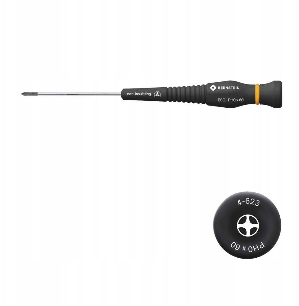 Bernstein Tools 4-623 4-623 Elektronik og finmekanik Stjerneskruetrækker PH 0 Klinge-længde: 60 mm
