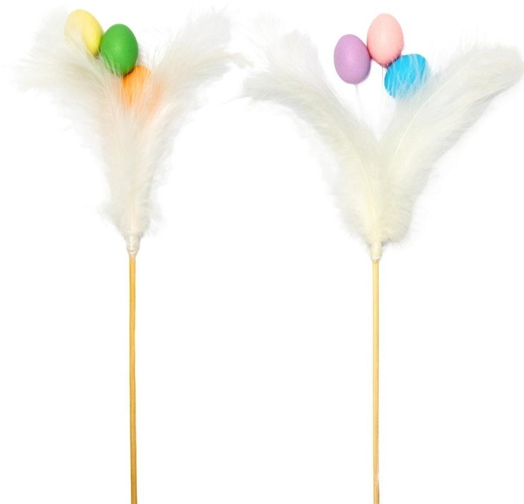 Jajka z piórkami na piku