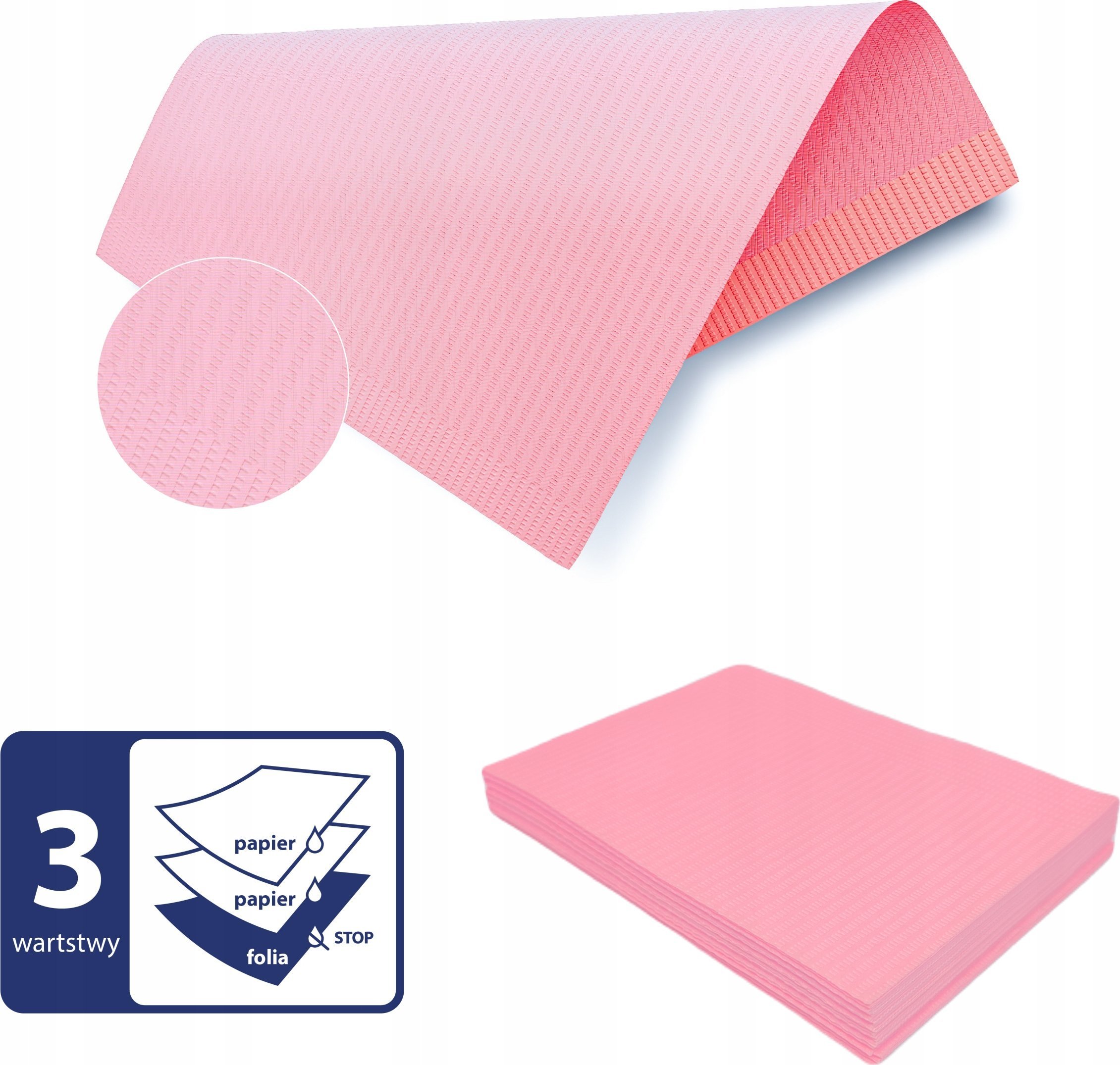 SERWETY PODKŁADY HIGIENICZNE PODFOLIOWANE WODOODPORNE 3WARSTWY 10SZT PL 8%