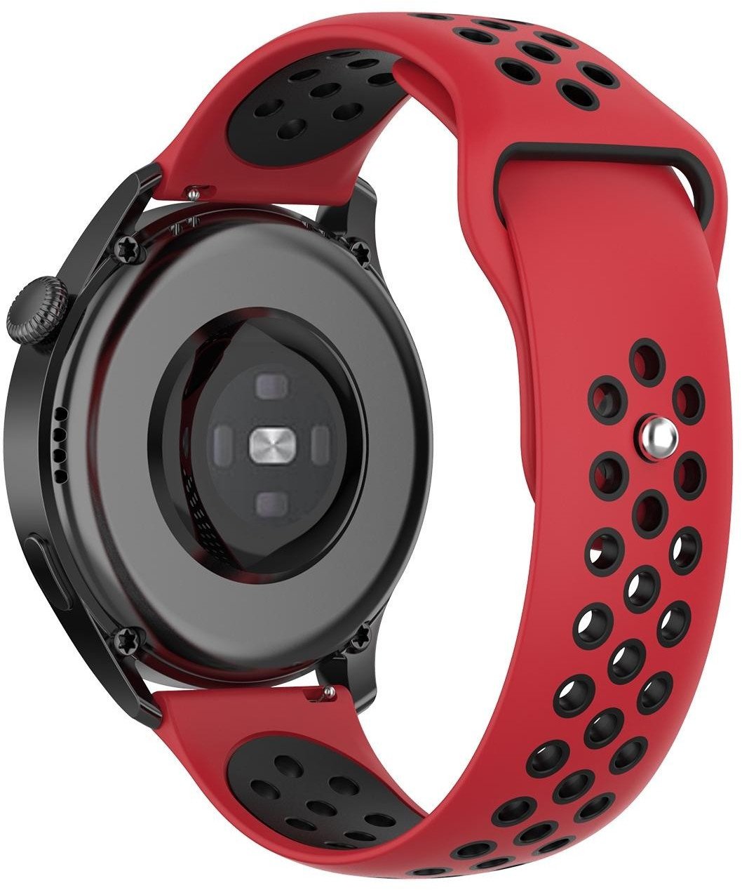 SPORTOWY PASEK SILIKONOWY 22MM DO SMARTWATCHA - DWUKOLOROWY, ODDYCHAJĄCY, WYGODNY (PASUJE M.IN. DO AMAZFIT, GARMIN, HUAWEI, SAMSUNG, XIAOMI)