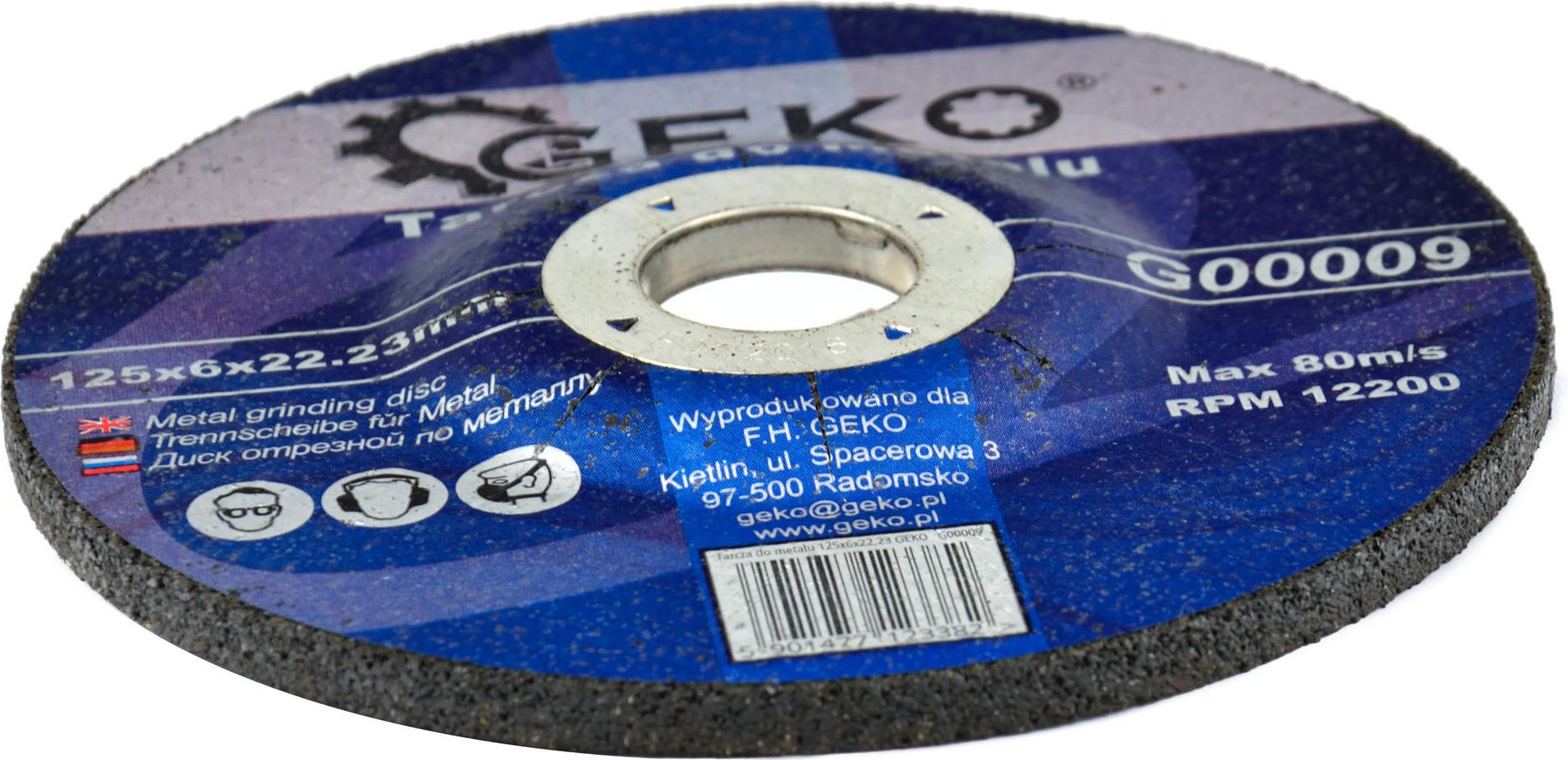 Geko Tarcza do metalu 125x6x22,23 GEKO (5/25/100)