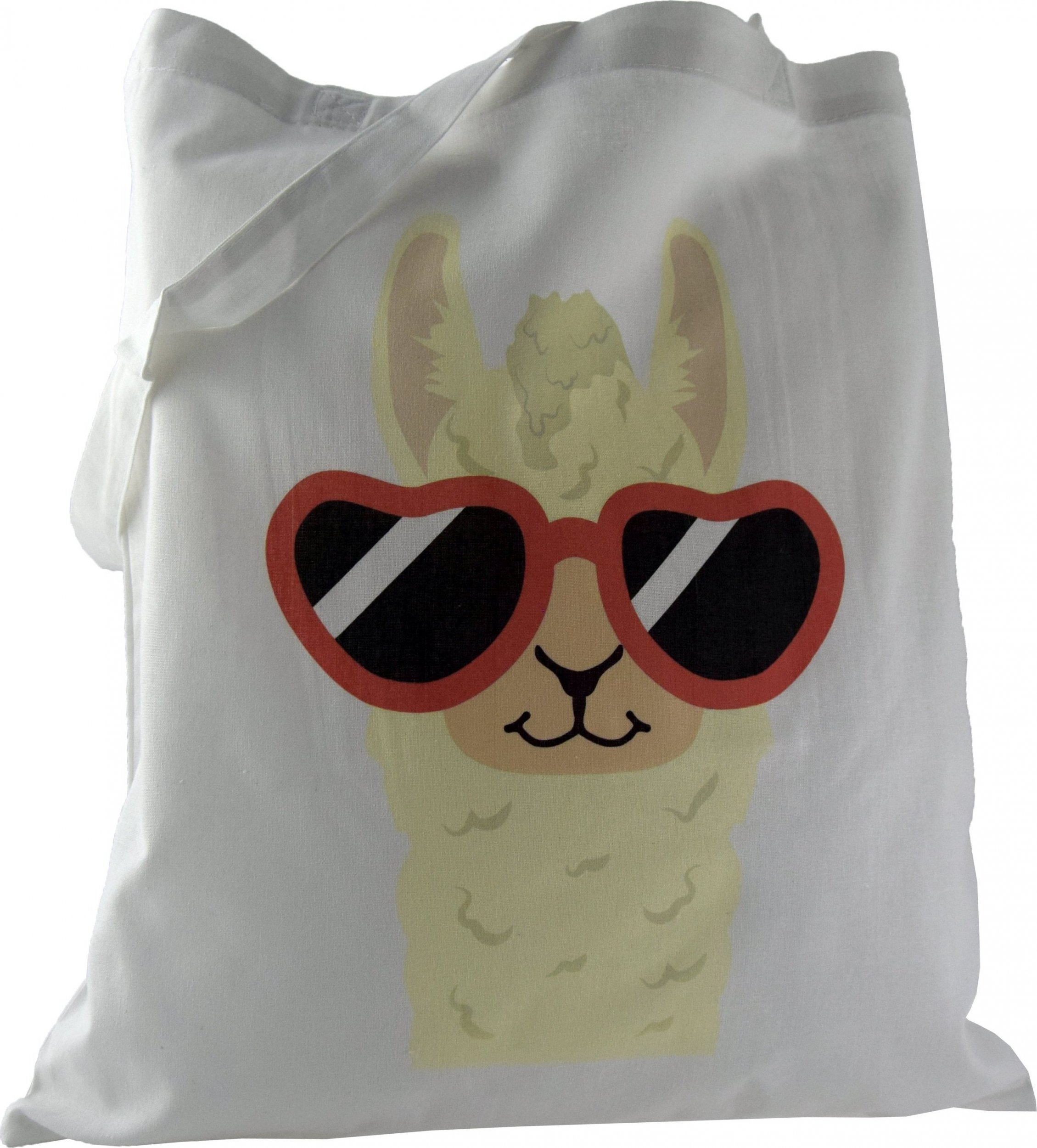 TorbyPRO torba bawełniana BIAŁA nadruk LAMA