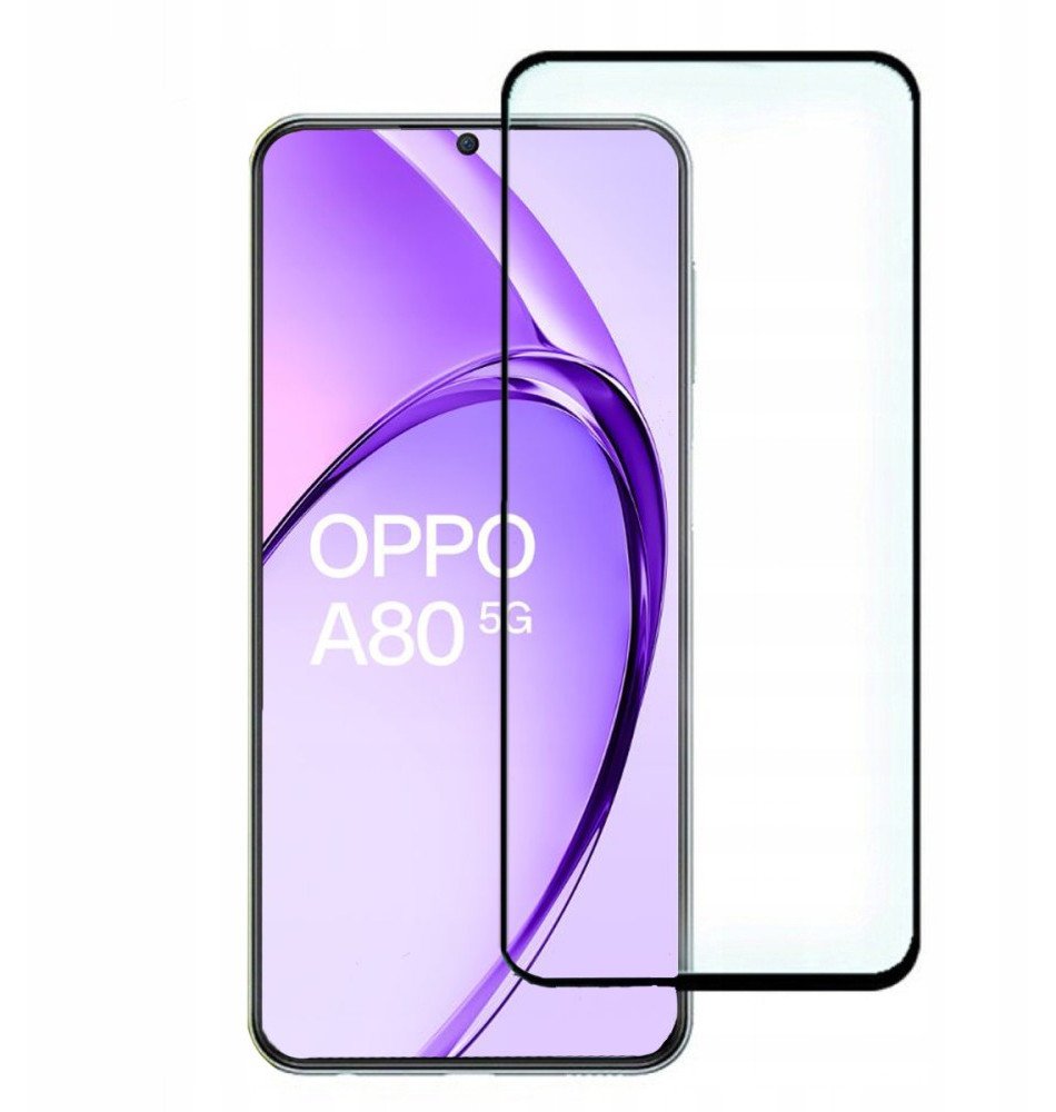 Szkło hartowane na ekran Supero do Oppo A80 5G, czarna ramka