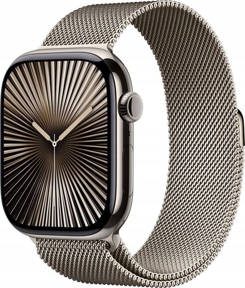 Smartwatch Apple Watch 10 GPS + Cellular 46mm Natural Titanium Milanese Loop M/L Szary (MWYC3ET/A)