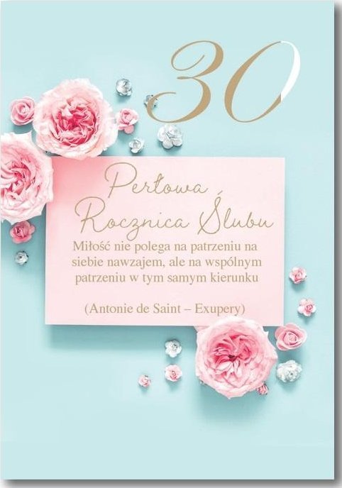 AB Card Kartka okoliczno¶ciowa Rocznica ¶lubu 30