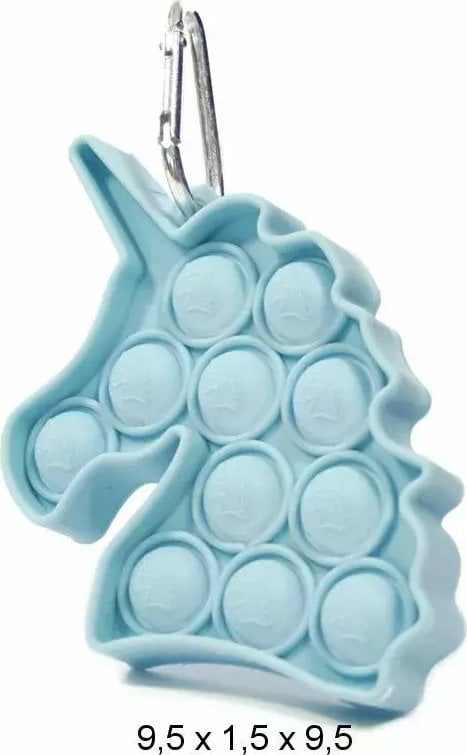 Mocco Simple Dimple Push Pop Antistress Sensory Toy / Unicorn Keychain / Blue