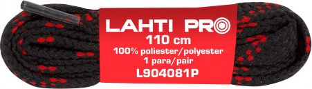 Lahti Pro SZNUROWADŁA PŁASK. CZAR-SZAR. L904081P, 10 PAR, 110CM, LAHTI
