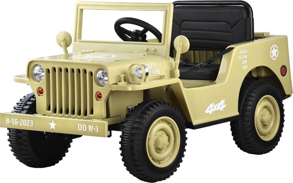Jokomisiada Wojskowe Auto na akumulator Willys 4x4 + pilot