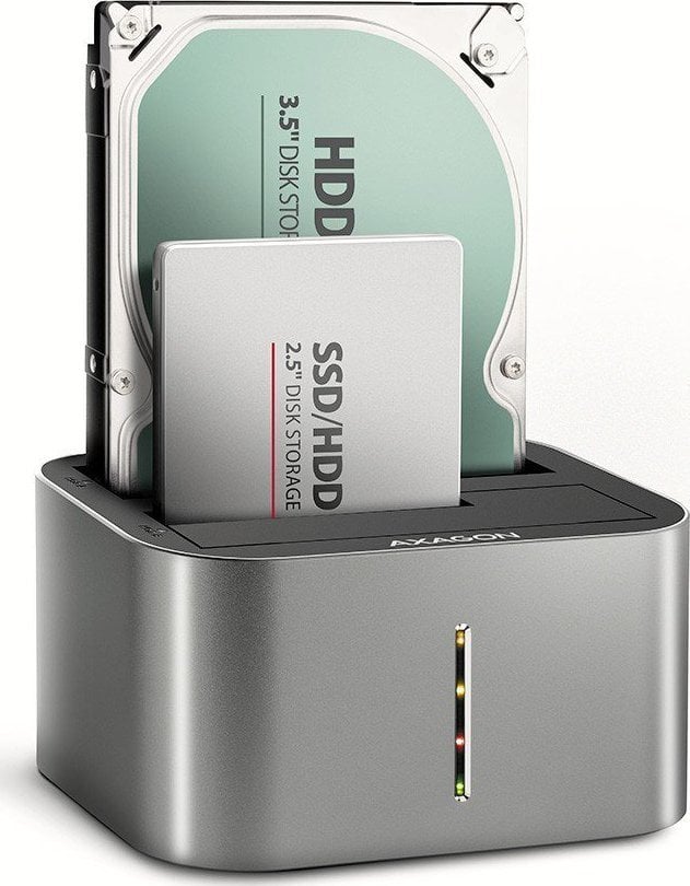 Stacja dokująca Axagon Stacja dokujšca ADSA-DC USB 3.2 Gen 1 - 2x SATA 6G 2.5'/3.5' SSD/HDD