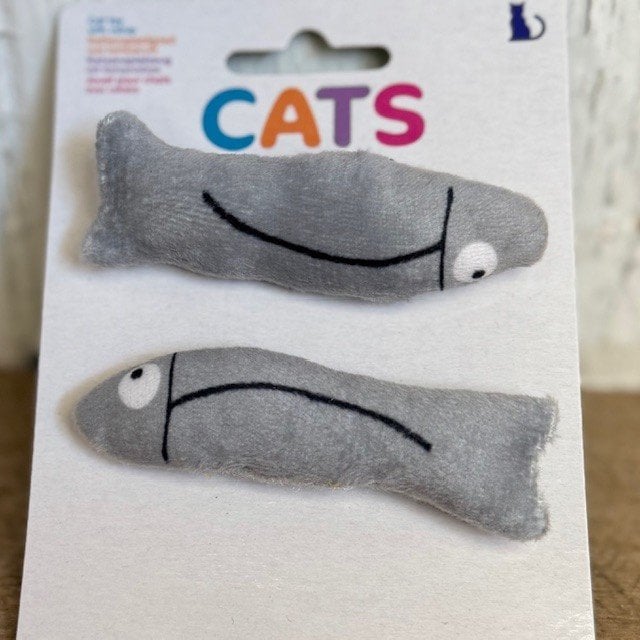 ZESTAW ZABAWEK DLA KOTÓW 2 SZTUKI RYBY