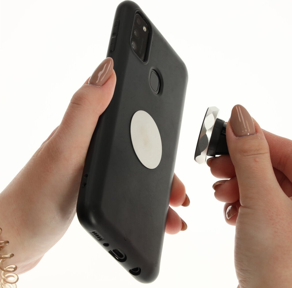 KIK Magnetyczny uchwyt do telefonu srebrny