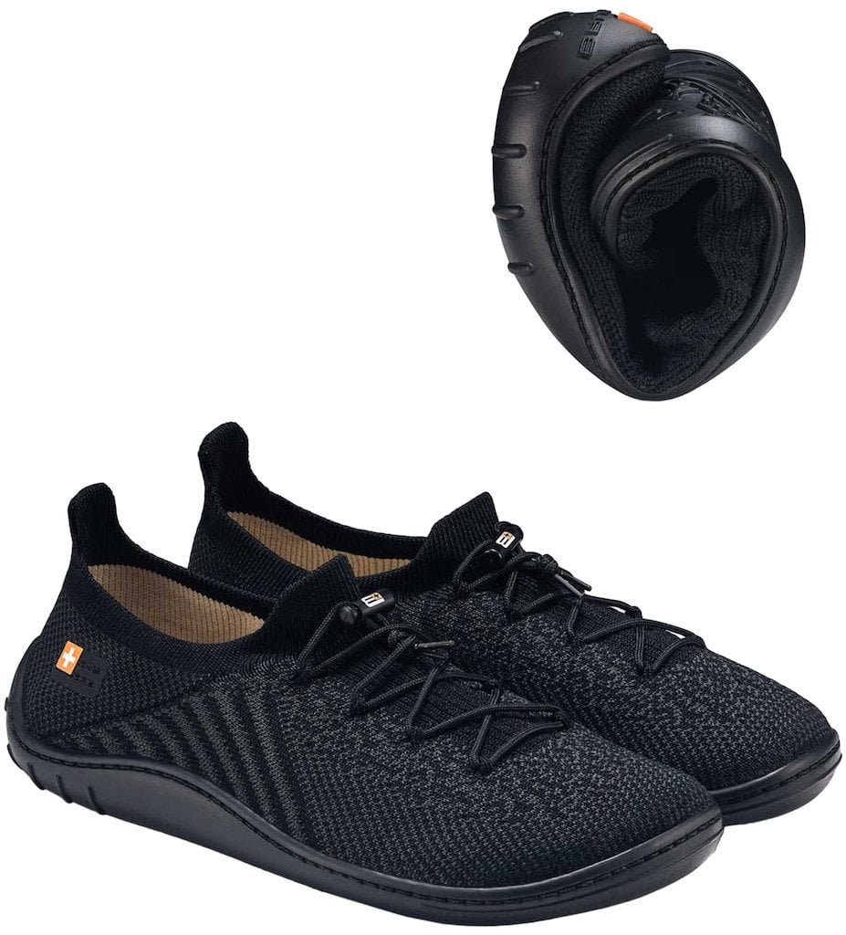 SH5004W Buty damskie barefoot merino czarny/czarny 38