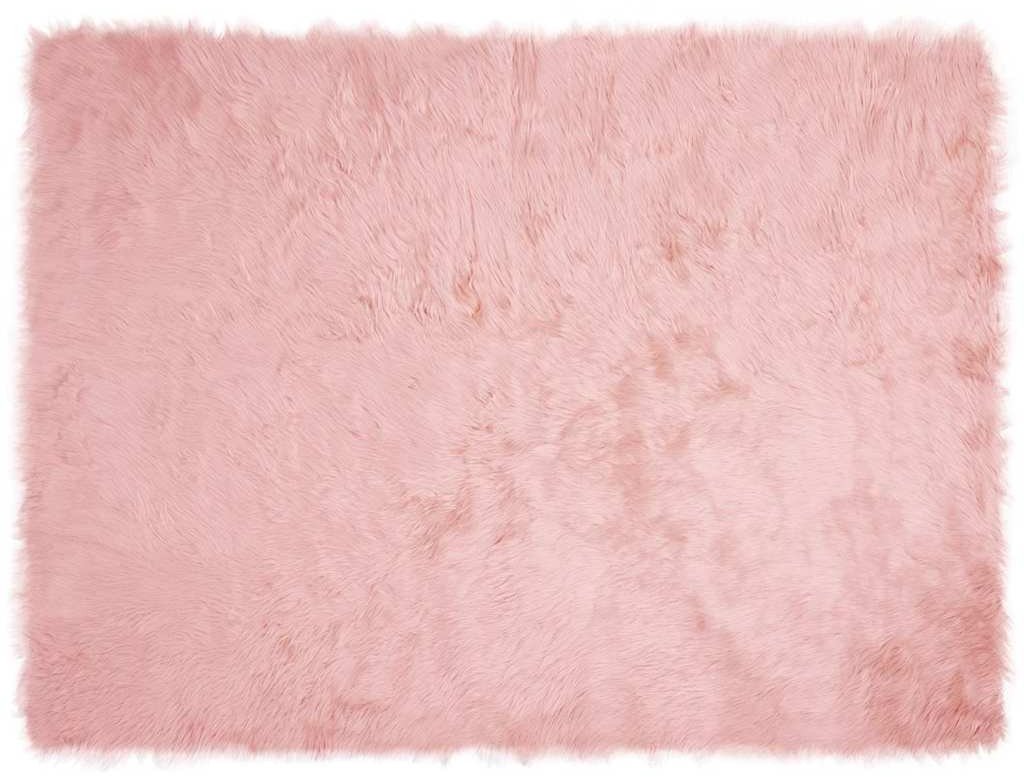 vidaXL Sztuczny dywan owczy Różowy 160 x 230 cm Poliester