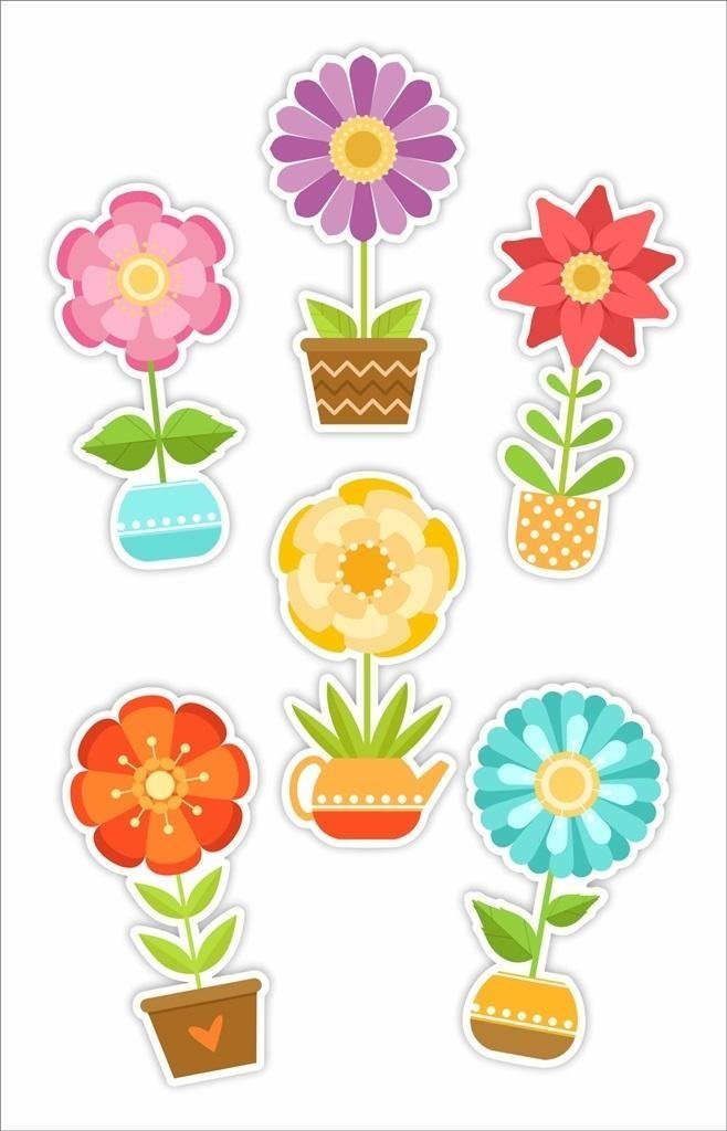 LearnHow Dekoracje okienne dwustrone - Kwiatki... 6szt