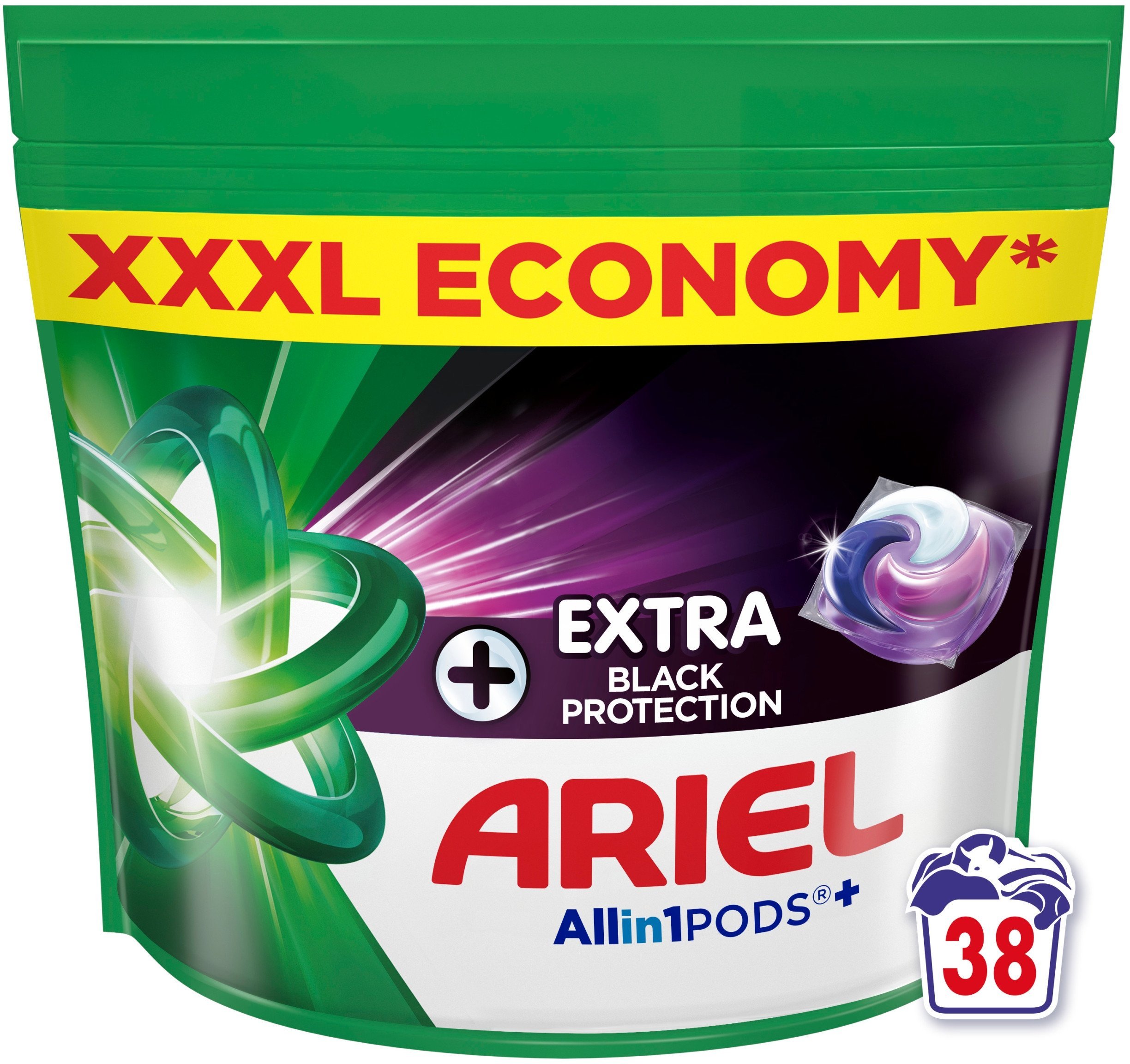 Lumarko Ariel Allin1 PODS czarne ochronne kapsuły do prania, 38 vnt.