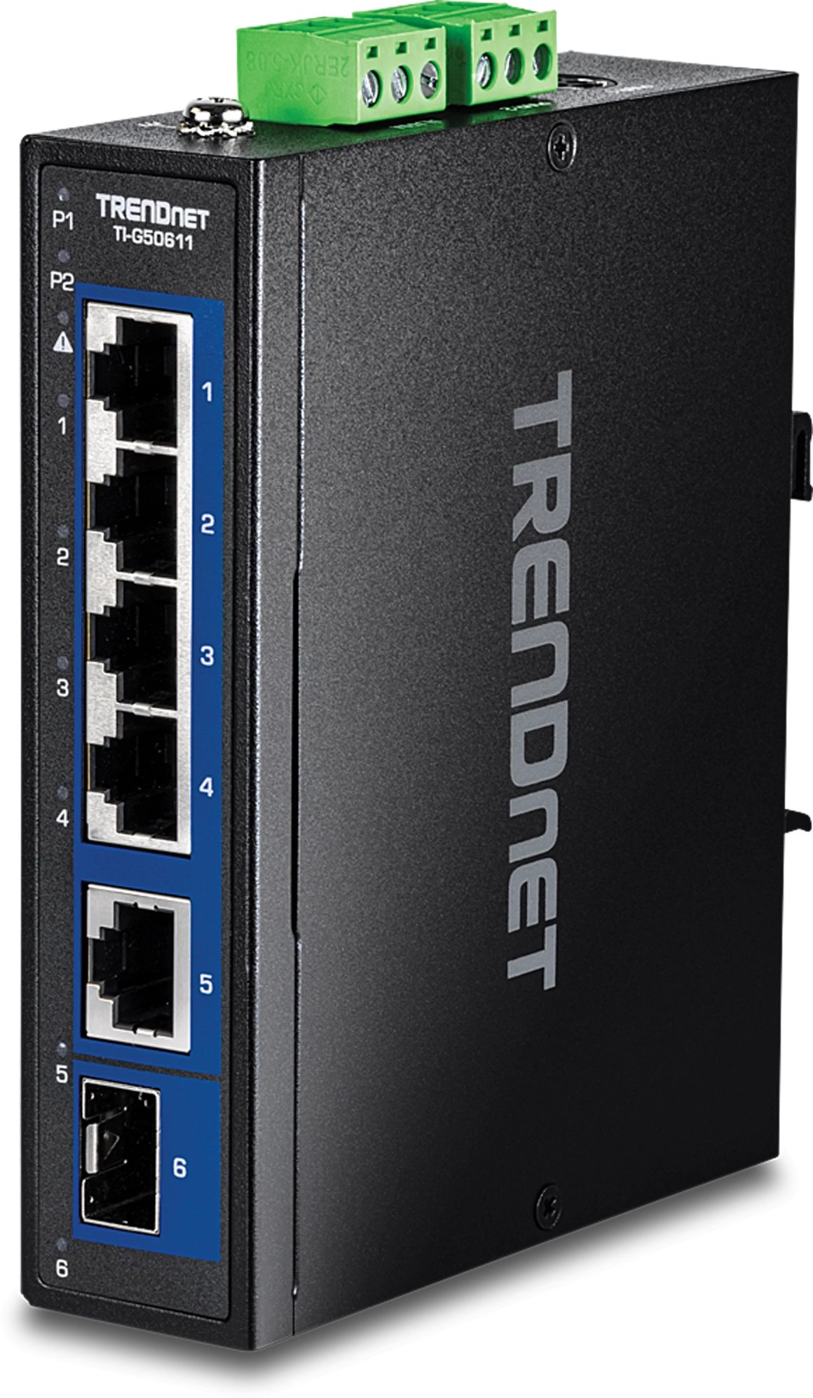 TRENDnet 6-Port Industr. 2.5G DIN-Rail Switch with 10G Ports