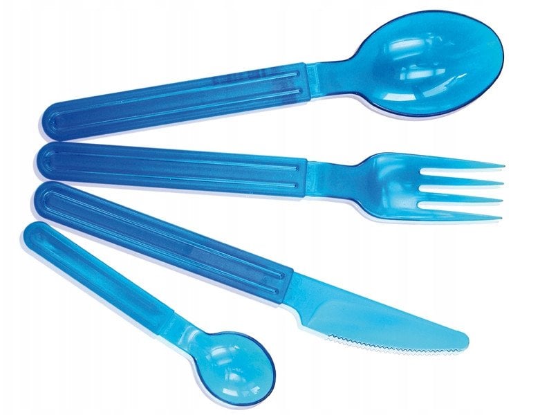 Galda piederumu komplekts 4 5x3x19cm Trippy caurspidigi zils 8000303095293