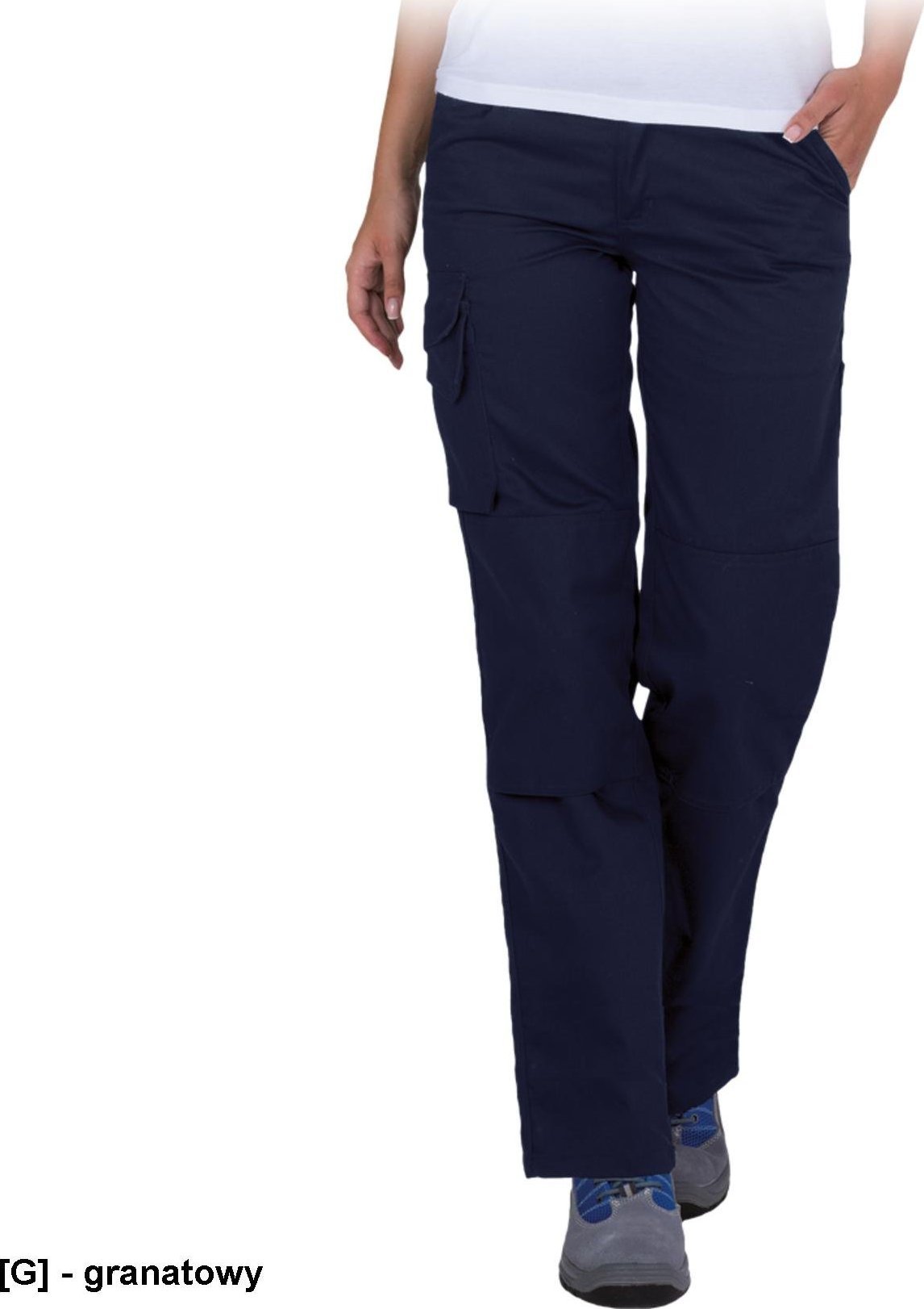 R.E.I.S. LH-WOMVOBER - Spodnie ochronne damskie do pasa, wykonane z wysokiej jakości materiału. - granatowy 44