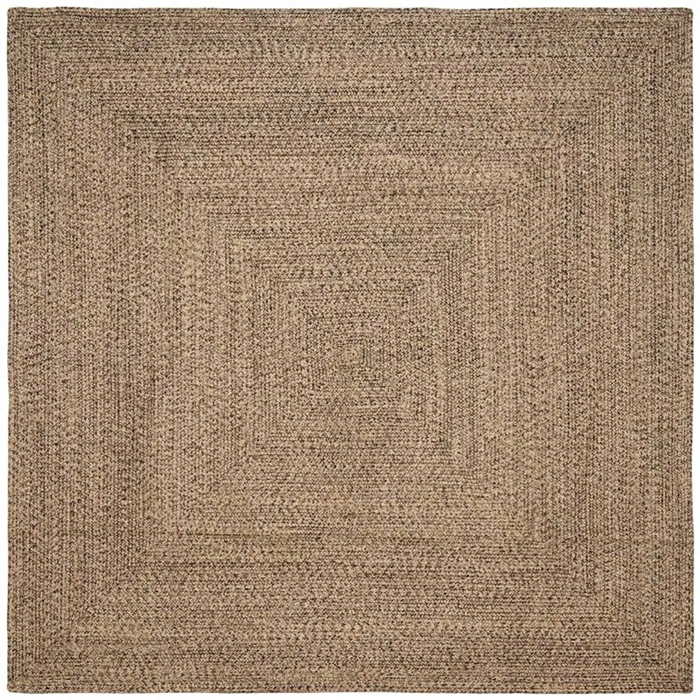 vidaXL Dywan Splot koszykowy Naturalny i czarny 200 x 200 cm Juta