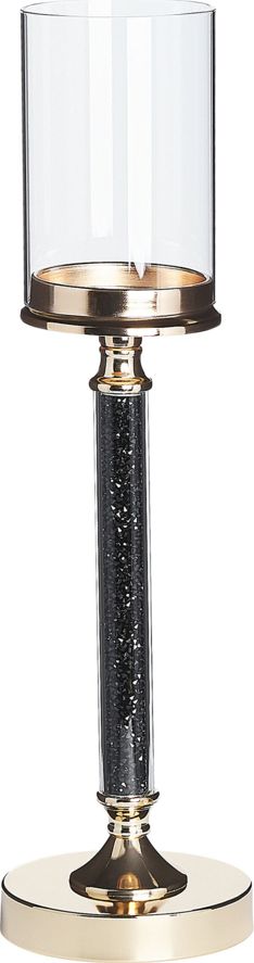 Beliani Świecznik 48 cm złoto-czarny ABBEVILLE