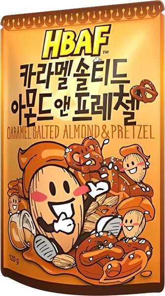 Bio Tech Migdały prażone smak słony karmel i precle, torebka 120g - HBAF