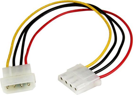 StarTech Molex - Molex, 0.3m, Wielokolorowy (LP4POWEXT12)