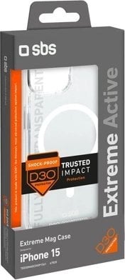 SBS Mobile Etui SBS D3O MagSafe do iPhone 15 - przezroczyste