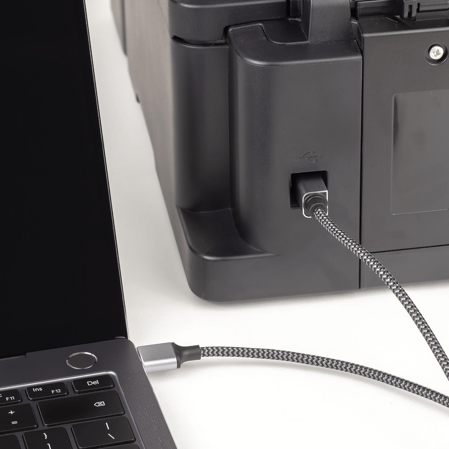 Kabel USB Reagle USB-A - USB-B 5 m Srebrny