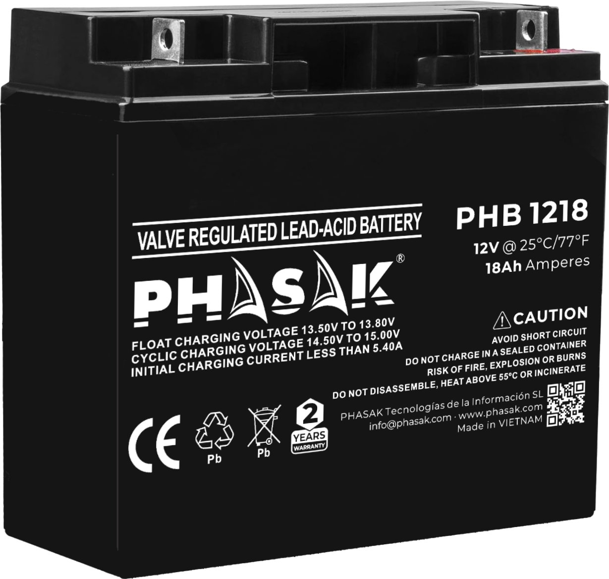 Bateria do Zasilacz awaryjny UPS Phasak PHB 1218 12 V