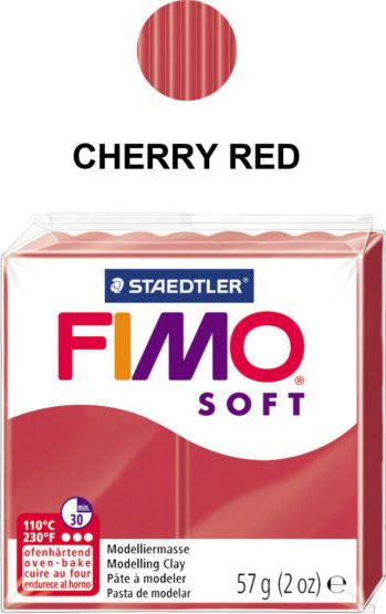 Fimo Masa plastyczna termoutwardzalna Soft wiśniowa czerwień 57g