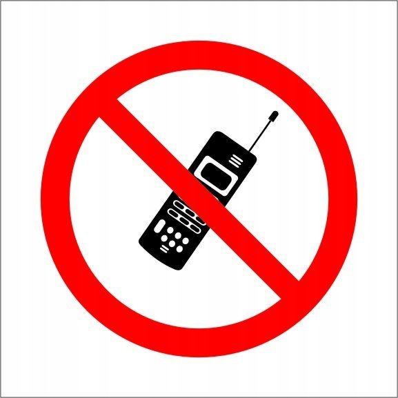 StudioCen Naklejka Zakaz używania telefonu