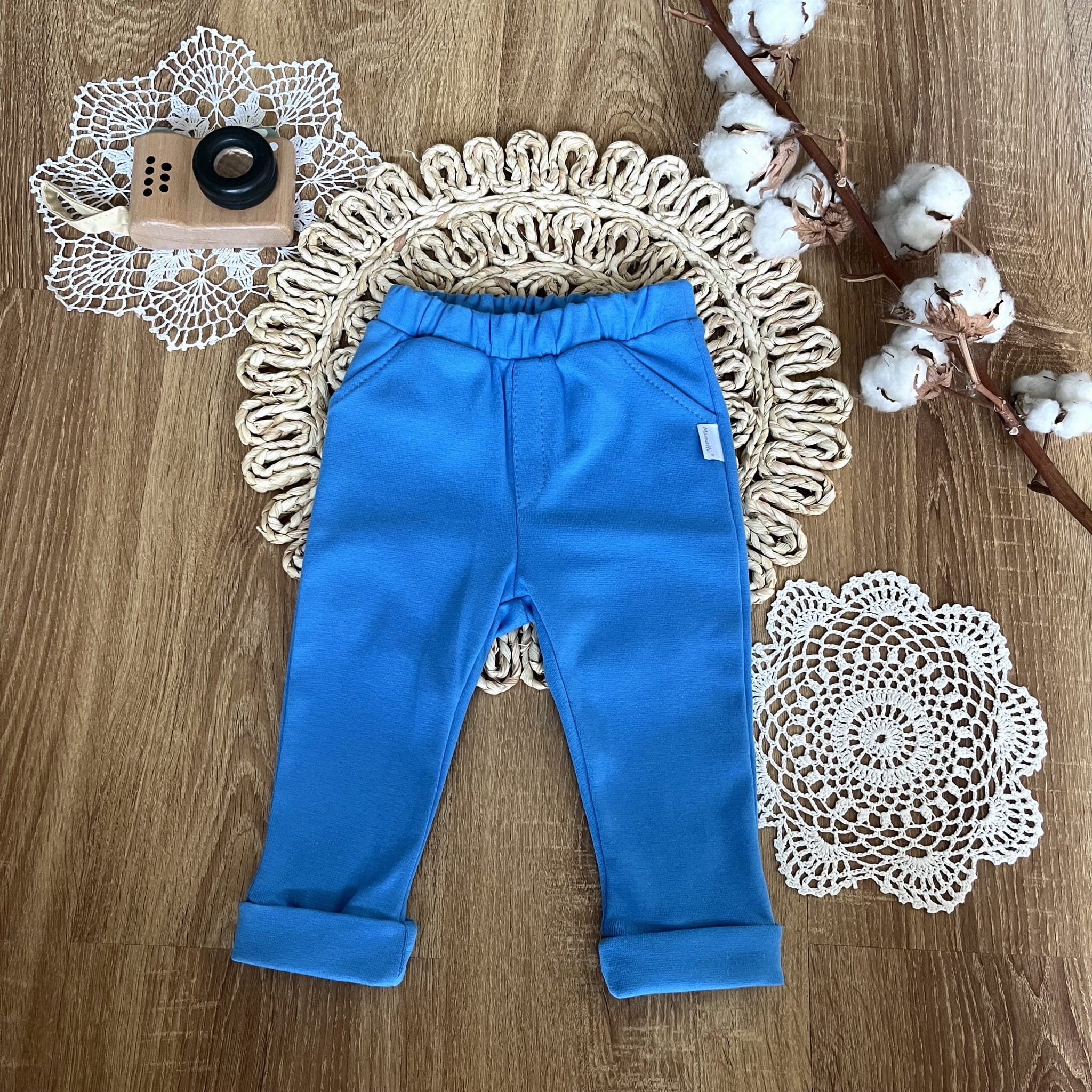 Mamatti Spodnie dresy dziecięce niebieskie