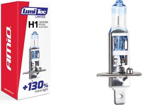 AMiO Żarówka halogenowa H1 12V 55W LumiTec LIMITED +130%
