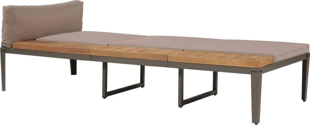vidaXL leżak z poduszkami, lite drewno akacjowe, brązowe (44249)